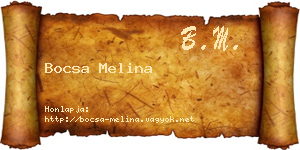 Bocsa Melina névjegykártya